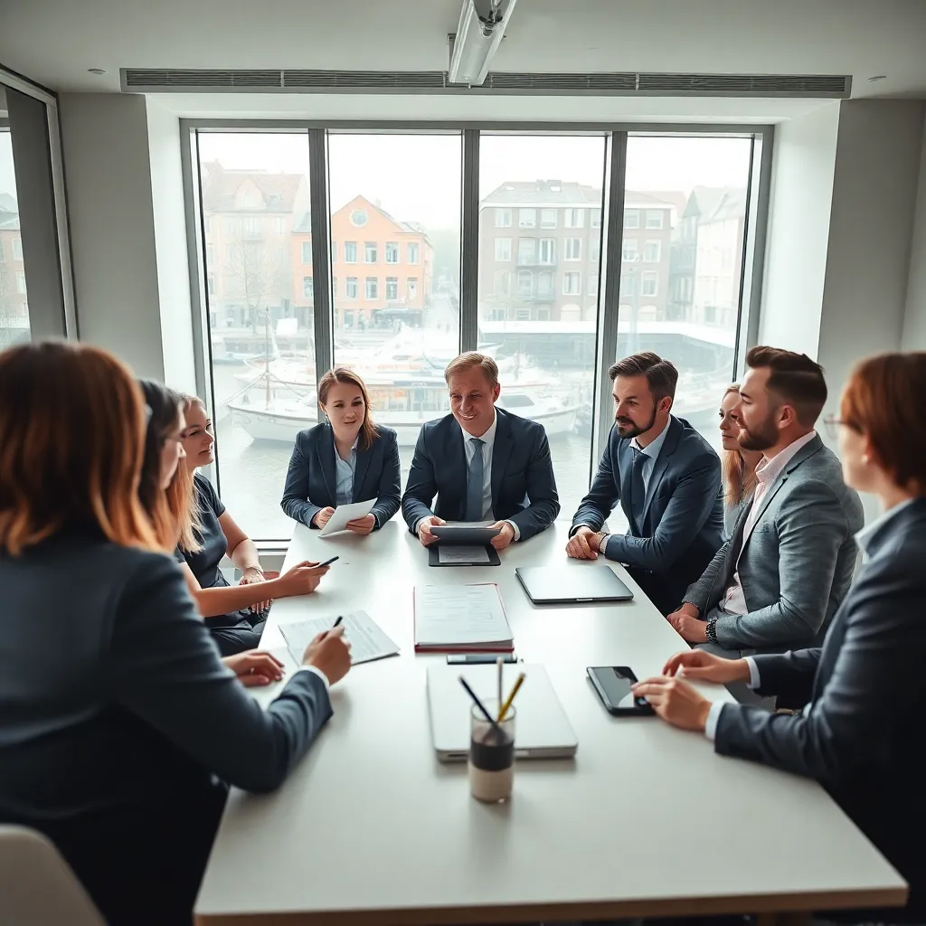 Nederlandse ondernemer bestudeert financiële grafieken