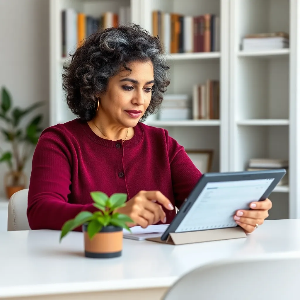Nederlandse professional die verschillende inkomstenbronnen beheert via laptop en tablet